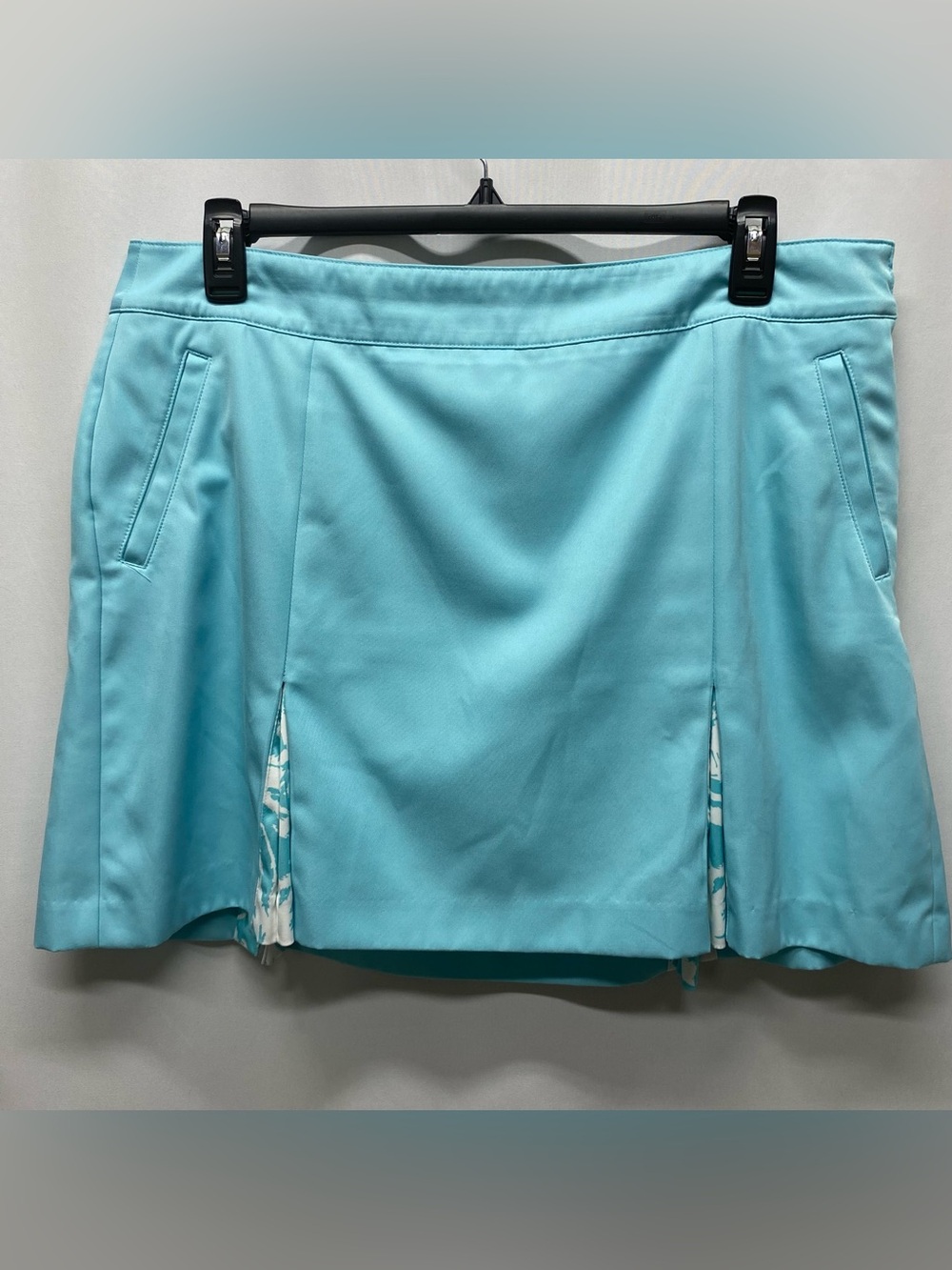 Izod golf skort womens 16 blue pockets mixed print tennis pickleball summer